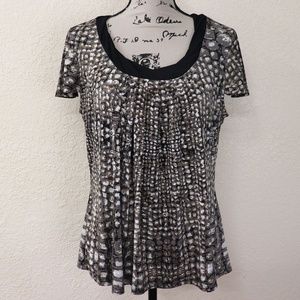Worthington Snakeskin Print Top Petite PXL